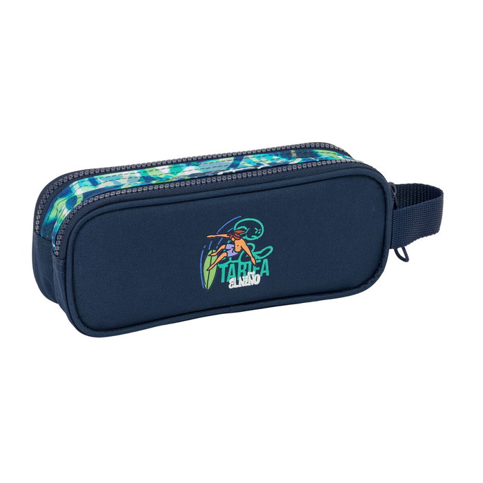 Trousse Fourre-Tout Double El Niño Kook Blue marine 21 x 8 x 6 cm