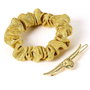 Harry Potter - Set d'accessoires pour cheveux Snitch Dorée - Pince à cheveux et mini élastique - Matériaux: polyester, élastique, alliage de zinc