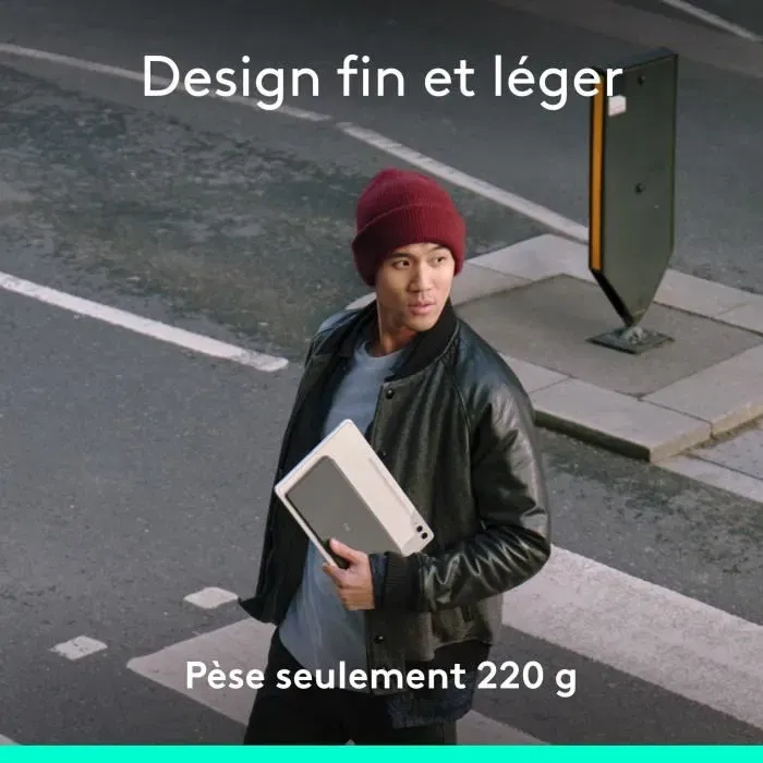 Logitech Keys-To-Go 2 AZERTY - Clavier portable Bluetooth ultra-fin pour iPad, iPhone, Mac - Disposition AZERTY - Autonomie 3 ans - Graphite