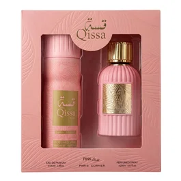 Paris Corner Coffret Qissa Pink Eau De Parfum et Déodorant Spray pour Femme