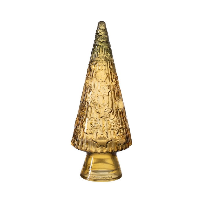 Sapin de Noël Jaune verre 13 x 13 x 34 cm Sapin de Noël Jaune verre 13 x 13 x 34 cm