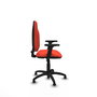 PIQUERAS Y CRESPO Chaise de bureau Algarra, Tissu Orange foncé, Accoudoirs 2D