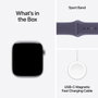 Apple Watch Series 11 GPS - 42mm - Boîtier Silver Aluminium - Bracelet Purple Fog Sport Band - S/M