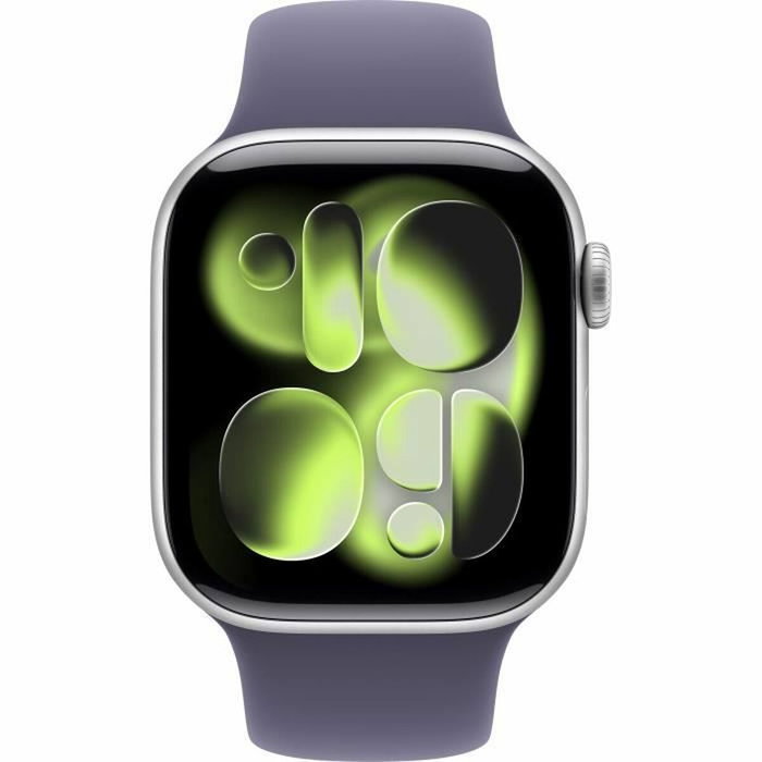 Apple Watch Series 11 GPS - 42mm - Boîtier Silver Aluminium - Bracelet Purple Fog Sport Band - S/M Apple Watch Series 11 GPS - 42mm - Boîtier Silver Aluminium - Bracelet Purple Fog Sport Band - S/M