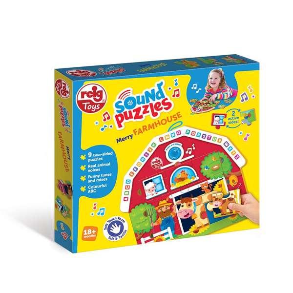 Reig Puzzle musical de la ferme, 24 pieces, pour enfants a partir de 18 mois avec son et lumiere, fonctionne sur piles Reig Puzzle musical de la ferme, 24 pieces, pour enfants a partir de 18 mois avec son et lumiere, fonctionne sur piles