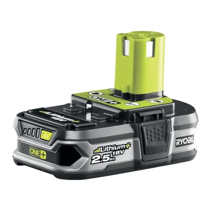 Ryobi Batterie Lithium+ ONE+ 18V 2,5 Ah RB18L25 - Compatible avec 200+ outils de bricolage et jardinage