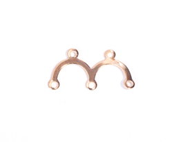 Innspiro Connecteur métallique doré à 5 trous 17x9mm