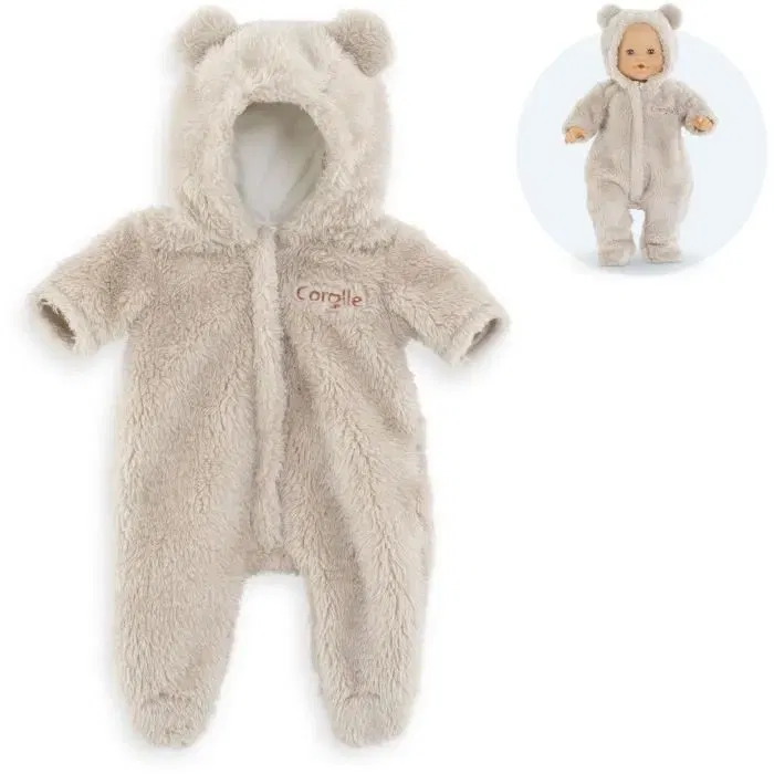 Corolle - Vêtement Pilote Ourson pour Poupon 36 cm (2 ans et plus) - Capuche avec Oreilles Doux et Chaud