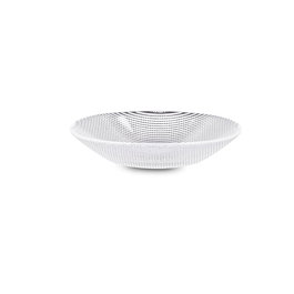 Quid Assiette en verre Select Vidrio transparente 13 x 2,5 cm (36 unités) en verre avec relief, empilable, lavable au lave-vaisselle