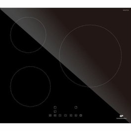 Continental Edison CETI3B28 Table à induction 3 zones, 6600W, Noir