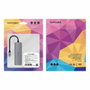 Hub USB NANOCABLE Nanocable Hub USB-C 3xUSB-A+HDMI+USB-C PD Gris 100 W 50 W