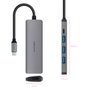 Hub USB NANOCABLE Nanocable Hub USB-C 3xUSB-A+HDMI+USB-C PD Gris 100 W 50 W