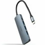 Hub USB NANOCABLE Nanocable Hub USB-C 3xUSB-A+HDMI+USB-C PD Gris 100 W 50 W