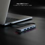Hub USB NANOCABLE Nanocable Hub USB-C 3xUSB-A+HDMI+USB-C PD Gris 100 W 50 W
