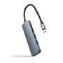 Hub USB NANOCABLE Nanocable Hub USB-C 3xUSB-A+HDMI+USB-C PD Gris 100 W 50 W