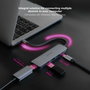 Hub USB NANOCABLE Nanocable Hub USB-C 3xUSB-A+HDMI+USB-C PD Gris 100 W 50 W