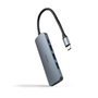 Hub USB NANOCABLE Nanocable Hub USB-C 3xUSB-A+HDMI+USB-C PD Gris 100 W 50 W