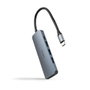 Nanocable - Hub USB-C 5 en 1 avec 3x USB-A 3.0, HDMI 4K, PD 100W - Aluminium Gris - Plug & Play