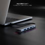 Nanocable - Hub USB-C 5 en 1 avec 3x USB-A 3.0, HDMI 4K, PD 100W - Aluminium Gris - Plug & Play