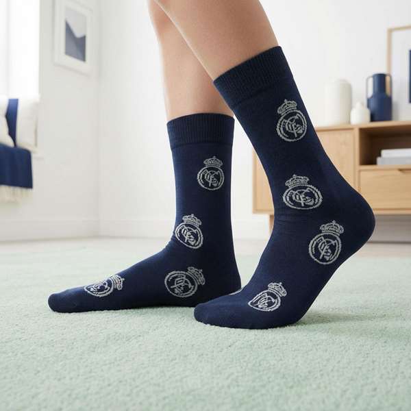 Real Madrid Chaussettes Enfant Taille 27/30-31/34 Couleur Dark Blue