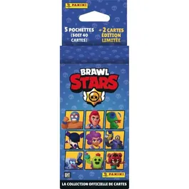 Panini BRAWL STARS TC - Blister de 5 pochettes avec 40 cartes dont 2 cartes Édition Limitée - Collection de cartes