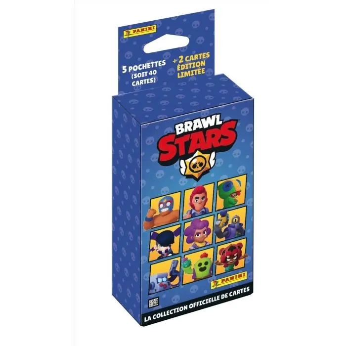 Panini BRAWL STARS TC - Blister de 5 pochettes avec 40 cartes dont 2 cartes Édition Limitée - Collection de cartes