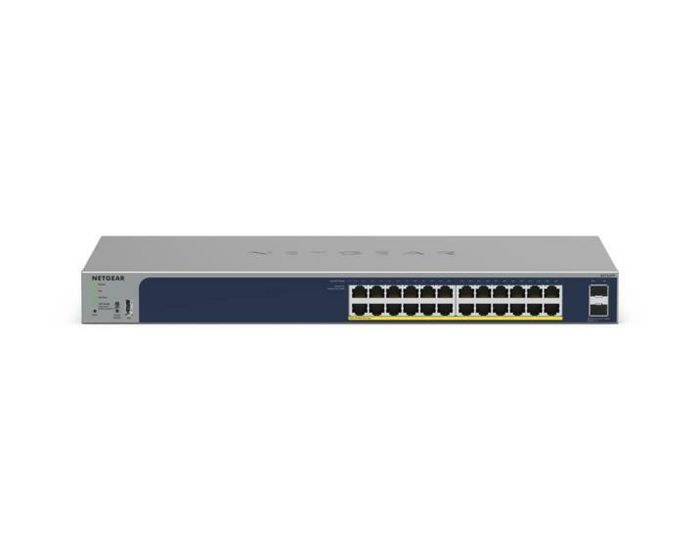 Netgear GS724TP 24 Ports Gigabit PoE+ Switch avec 2 Ports SFP, 190W, Gestion Cloud, pour Réseaux Convergés PME Netgear GS724TP 24 Ports Gigabit PoE+ Switch avec 2 Ports SFP, 190W, Gestion Cloud, pour Réseaux Convergés PME