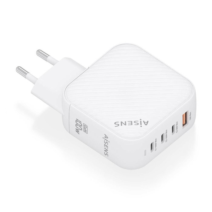 Chargeur mural Aisens ASCH-100W4P028-W Blanc Multicouleur 100 W Chargeur mural Aisens ASCH-100W4P028-W Blanc Multicouleur 100 W