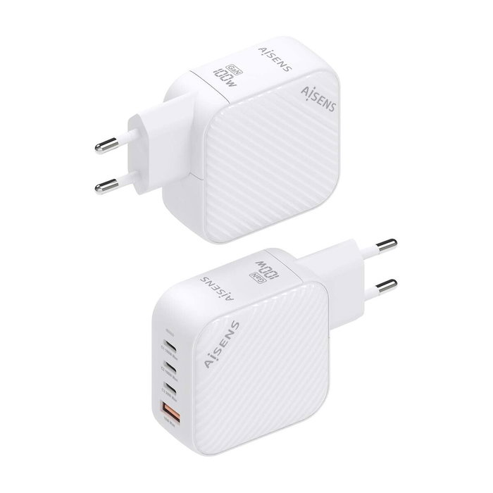 Chargeur mural Aisens ASCH-100W4P028-W Blanc Multicouleur 100 W