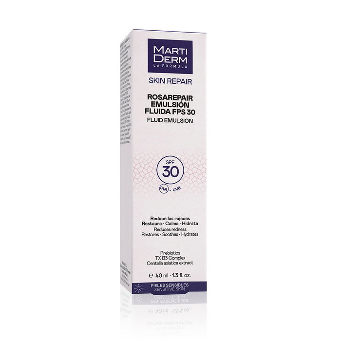 Martiderm Réparation Peau Rosarepair Émulsion Fluide SPF30 Peaux Sensibles Rougeurs 40 ml