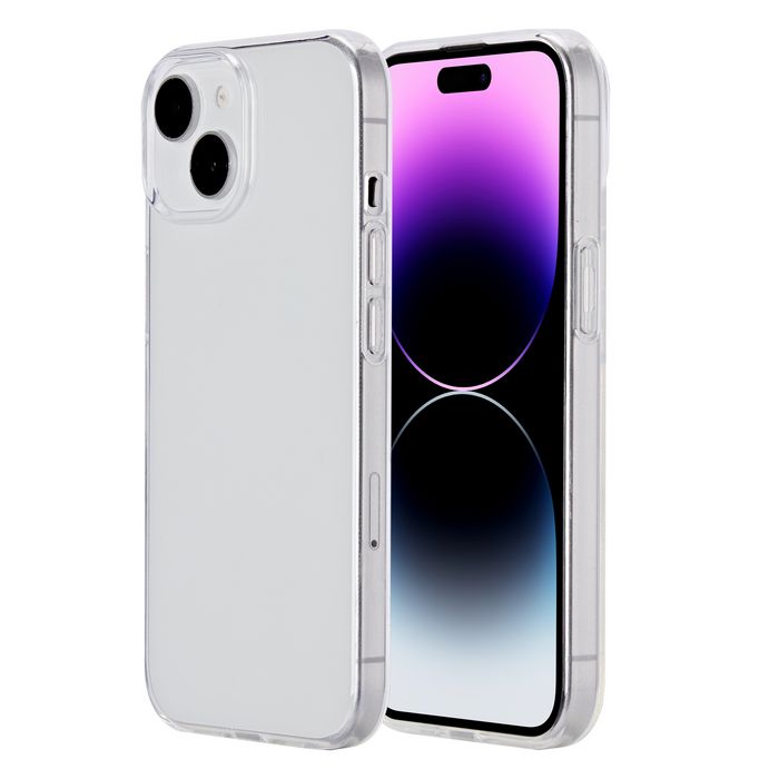 eSTUFF Coque TPU INFINITE VIENNA pour iPhone 15 Plus - Transparente - Anti-choc et Anti-rayures - TPU 100 % Recyclé - Protection Écologique