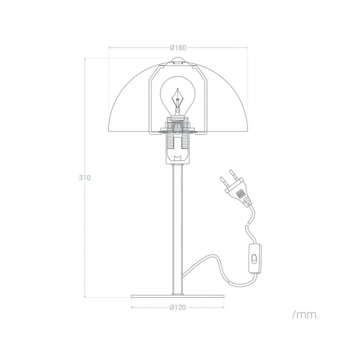 Atlantic City Lampe de Table Design Moderne avec Douille E27 pour LED - Réf. SKD-T1007 Atlantic City Lampe de Table Design Moderne avec Douille E27 pour LED - Réf. SKD-T1007