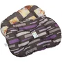AIMÉ - Coussin de couchage ovale pour petit chien, 50 cm, tissu réversible, gris, confort optimal