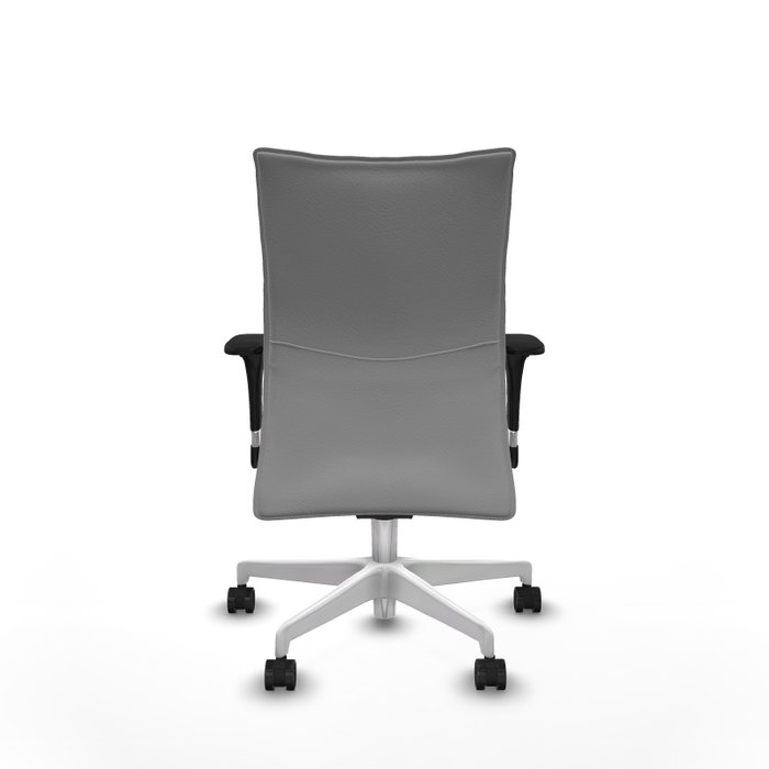 Piqueras Y Crespo Silla Albacete confidente, mécanisme Sincro, Gris clair, Base blanche