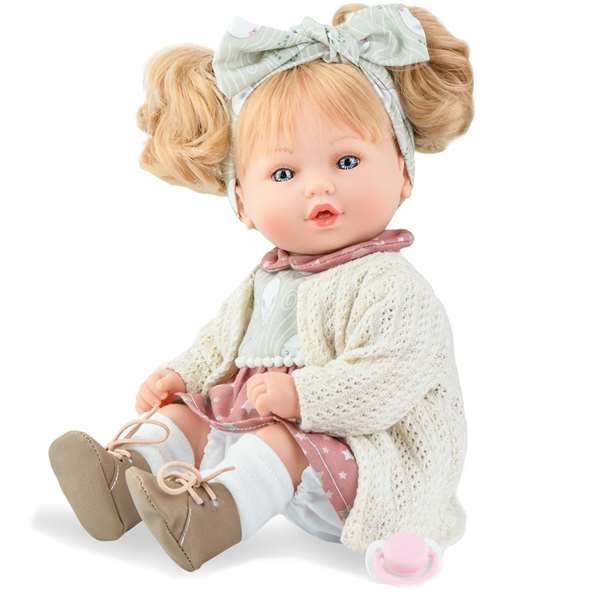 Marina & Pau Muñeca Petite Winter - Poupée en espagnol dans son étui - 40 cm - Dès 3 ans