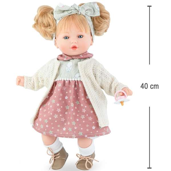 Marina & Pau Muñeca Petite Winter - Poupée en espagnol dans son étui - 40 cm - Dès 3 ans