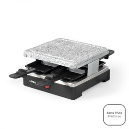 Livoo DOC242 Appareil à raclette pour 4 personnes, 600 W, Noir et pierre
