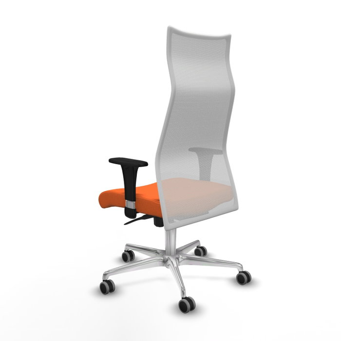 Piqueras y Crespo Chaise de Bureau Albacete XL Orange et Blanc
