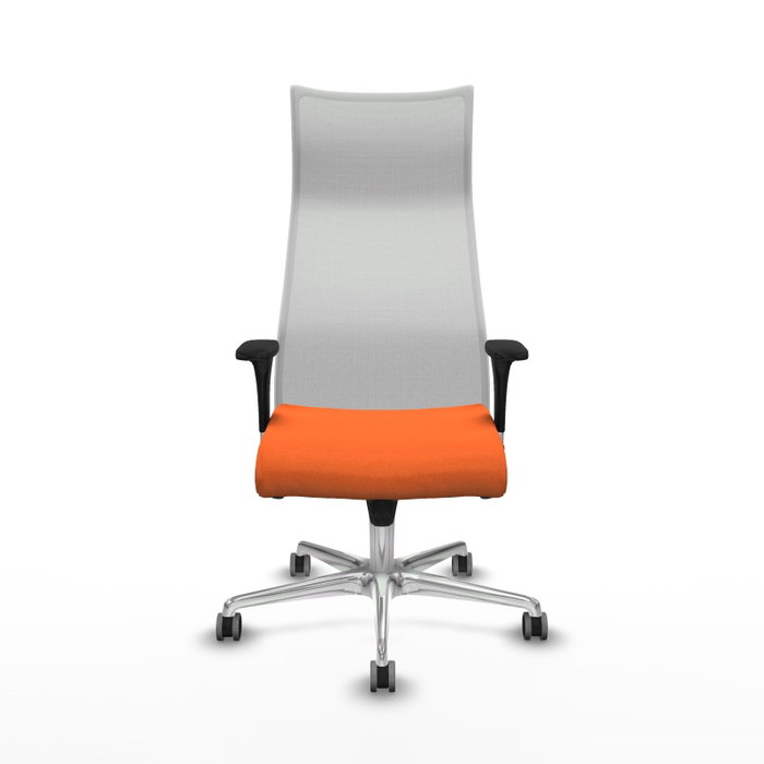 Piqueras y Crespo Chaise de Bureau Albacete XL Orange et Blanc