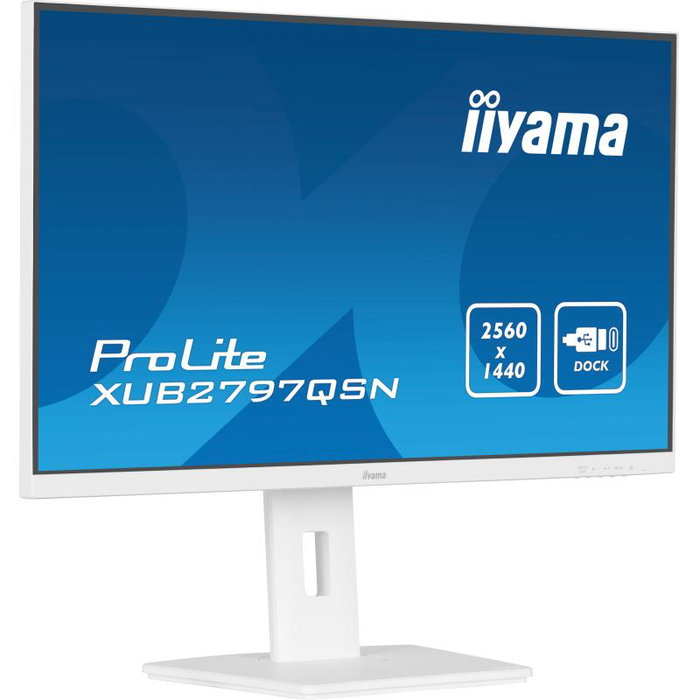 iiyama ProLite XUB2797QSN-W2 (XUB2797QSNW2) Moniteur 27" IPS QHD USB-C Dock DVI HDMI DisplayPort iiyama ProLite XUB2797QSN-W2 (XUB2797QSNW2) Moniteur 27" IPS QHD USB-C Dock DVI HDMI DisplayPort