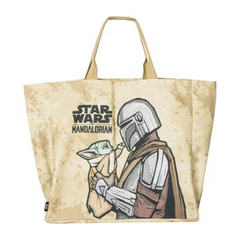 Cerdá Sac shopping The Mandalorian Star Wars - Tote bag en polyester et coton - 48x43x17 cm