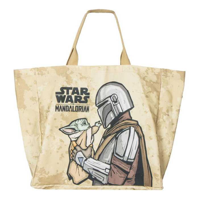 Cerdá Sac shopping The Mandalorian Star Wars - Tote bag en polyester et coton - 48x43x17 cm