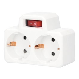 GSC Evolution Multiprise double avec interrupteur Blanche