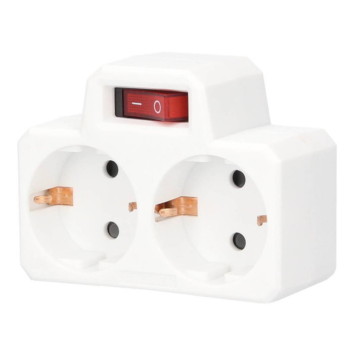 GSC Evolution Multiprise double avec interrupteur Blanche GSC Evolution Multiprise double avec interrupteur Blanche