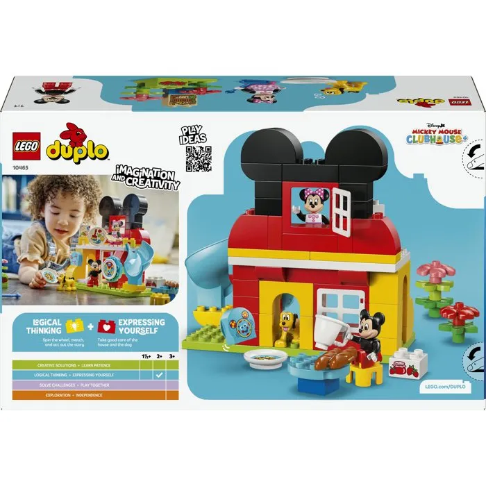 LEGO DUPLO 10465 - Maison de Mickey Mouse avec Minnie et Pluto - Jeu de construction Disney - 87 pièces - Développe la motricité fine - Pour enfants dès 2 ans LEGO DUPLO 10465 - Maison de Mickey Mouse avec Minnie et Pluto - Jeu de construction Disney - 87 pièces - Développe la motricité fine - Pour enfants dès 2 ans