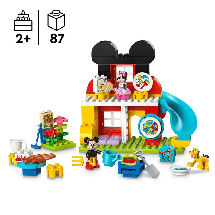 LEGO DUPLO 10465 - Maison de Mickey Mouse avec Minnie et Pluto - Jeu de construction Disney - 87 pièces - Développe la motricité fine - Pour enfants dès 2 ans LEGO DUPLO 10465 - Maison de Mickey Mouse avec Minnie et Pluto - Jeu de construction Disney - 87 pièces - Développe la motricité fine - Pour enfants dès 2 ans