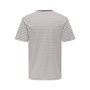 T-shirt à manches courtes homme Only & Sons Onsdawson Reg Stripe Marron Clair L