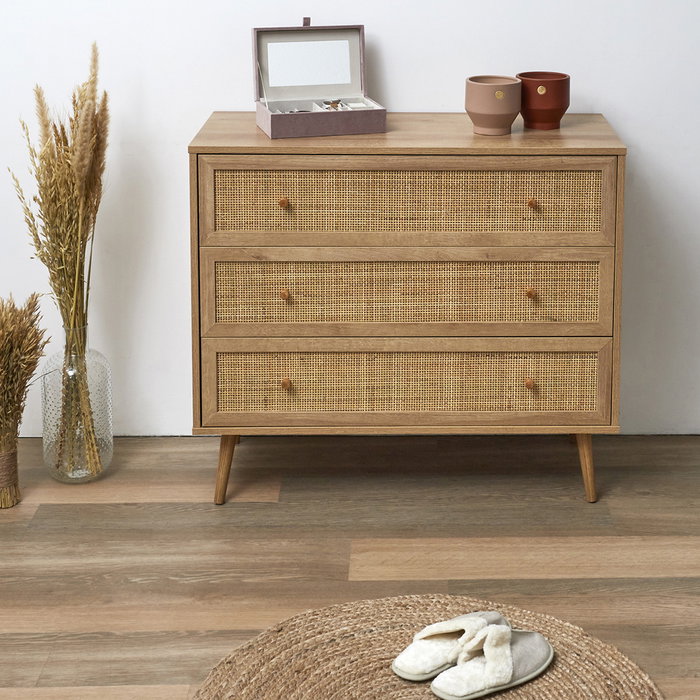 Home Deco Factory Commode 3 Tiroirs Bali