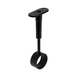 DUVER Support pour tube réglable à diamètre central 25 mm, réglable 80-110 mm, finition noir mat