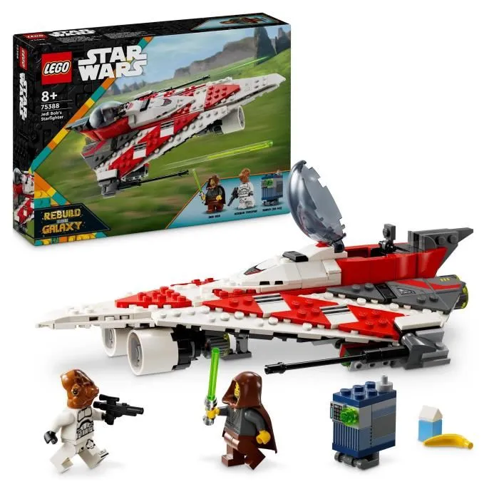 Lego Star Wars 75388 Le Chasseur Stellaire de Jedi Bob - Jouet de Construction Véhicule Star Wars avec 305 Pièces pour Enfants Dès 8 Ans Lego Star Wars 75388 Le Chasseur Stellaire de Jedi Bob - Jouet de Construction Véhicule Star Wars avec 305 Pièces pour Enfants Dès 8 Ans